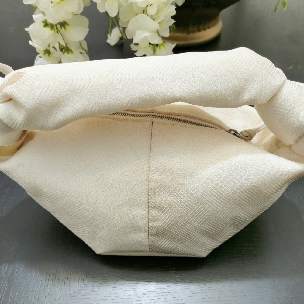 Bottega Veneta Double Knot Hand Bag Cream
